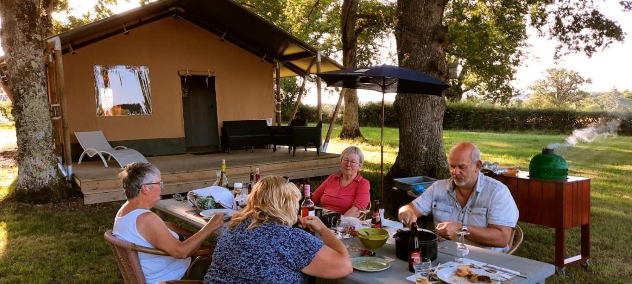 Glamping Les Arbres, Luxe Safaritent met zwembad Cronat Extérieur photo