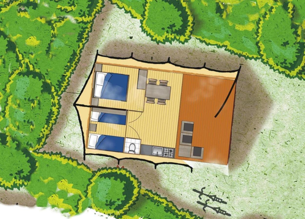 Glamping Les Arbres, Luxe Safaritent met zwembad Cronat Extérieur photo