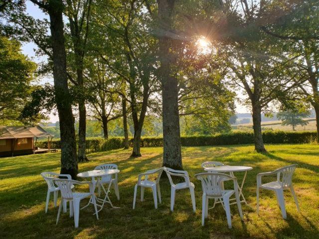 Glamping Les Arbres, Luxe Safaritent met zwembad Cronat Extérieur photo